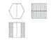 Fränkische Enthalpiewärmetauscher in dreigeteilter Ansicht, mit hexagonalem und rechteckigem Layout, zur thermischen Energieübertragung in Luftkanalsystemen.